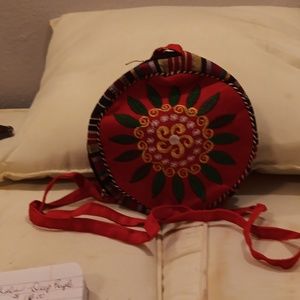 NWOT.  Embroided Round Crossbag